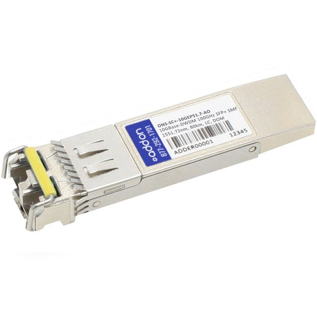 AddOn Cisco ONS ONS-SC+-10GEP51.7 Compatible TAA Compliant 10GBase-DWDM 100GHz SFP+ Transceiver (SMF, 1551.72nm, 80km, LC, DOM) ONS-SC+-10GEP51.7-AO