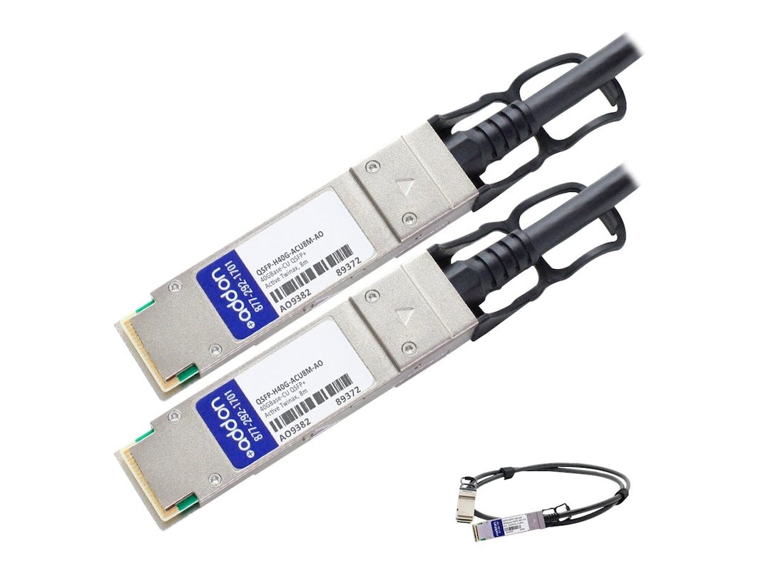 AddOn Cisco QSFP-H40G-ACU8M Compatible TAA Compliant 40GBase-CU QSFP+ to QSFP+ Direct Attach Cable (Active Twinax, 8m) QSFP-H40G-ACU8M-AO