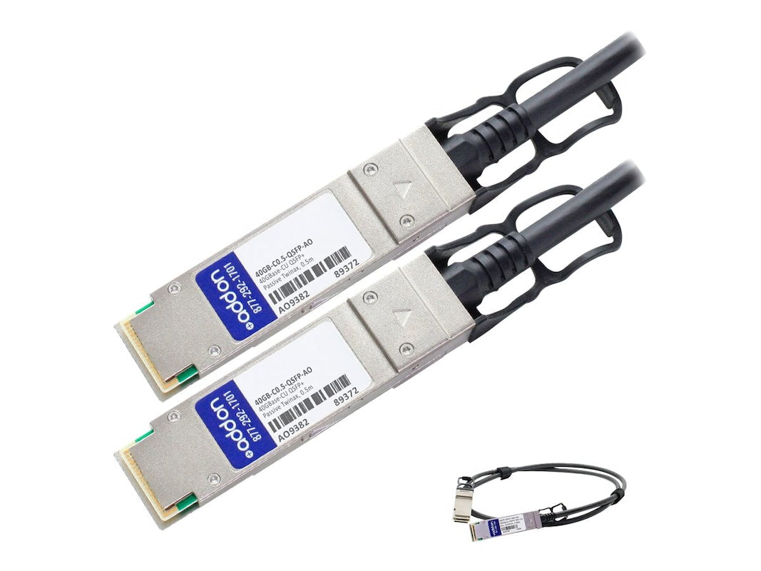 AddOn Enterasys 40GB-C01-QSFP Compatible TAA Compliant 40GBase-CU QSFP+ to QSFP+ Direct Attach Cable (Passive Twinax, 1m) 40GB-C01-QSFP-AO