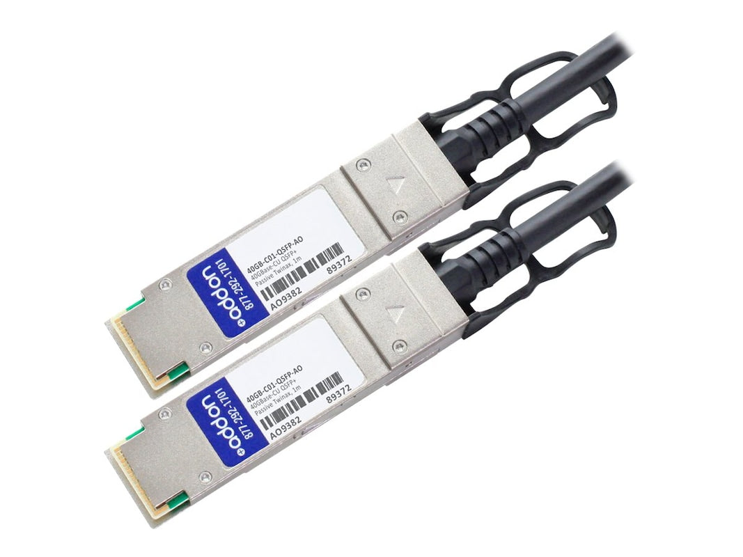 AddOn Enterasys 40GB-C01-QSFP Compatible TAA Compliant 40GBase-CU QSFP+ to QSFP+ Direct Attach Cable (Passive Twinax, 1m) 40GB-C01-QSFP-AO