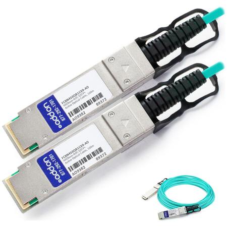 AddOn Finisar FCBN410QB1CX0 Compatible TAA Compliant 40GBase-AOC QSFP+ to QSFP+ Direct Attach Cable (850nm, MMF, 100m) FCBN410QB1CX0-AO
