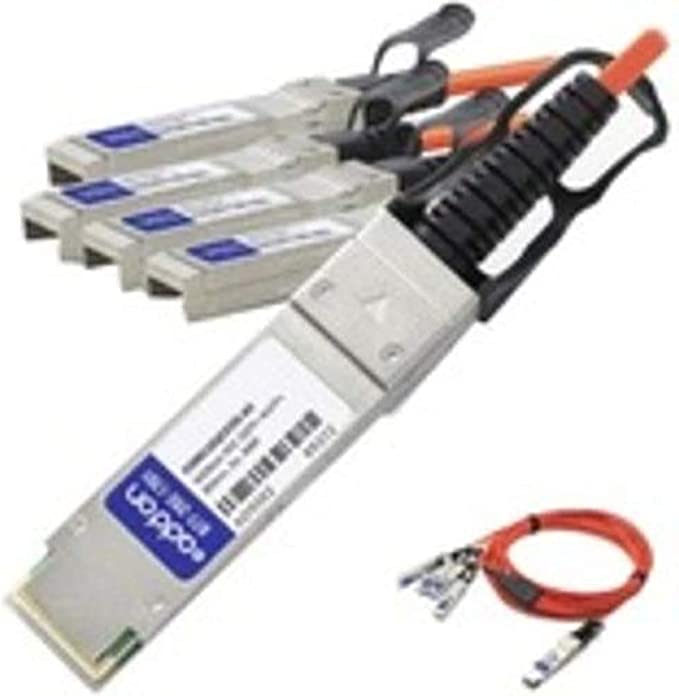 AddOn Finisar FCBN510QE2C03 Compatible TAA Compliant 40GBase-AOC QSFP+ to 4xSFP+ Direct Attach Cable (850nm, MMF, 3m) FCBN510QE2C03-AO