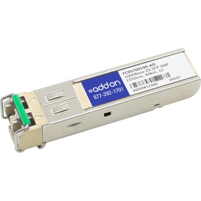 AddOn Fujitsu FC95700190 Compatible TAA Compliant 1000Base-ZX SFP Transceiver (SMF, 1550nm, 80km, LC) FC95700190-AO