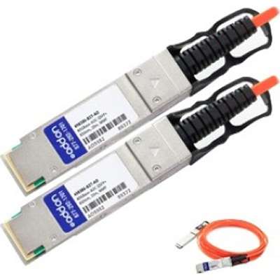 AddOn HP 498386-B27 Compatible TAA Compliant 40GBase-AOC QSFP+ to QSFP+ Direct Attach Cable (850nm, MMF, 20m) 498386-B27-AO