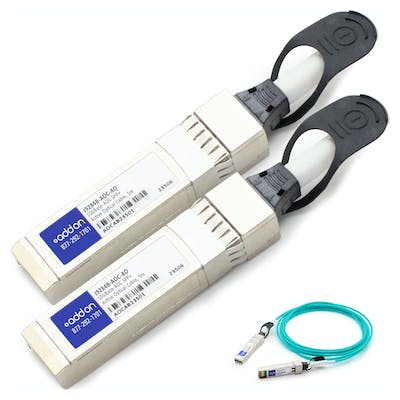 AddOn HP J9284B Compatible TAA Compliant 10GBase-AOC SFP+ to SFP+ Direct Attach Cable (850nm, MMF, 5m) J9284B-AOC-AO