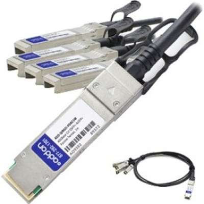 AddOn Intel X4DACBL1 to Cisco SFP-H10GB-CU1M Compatible TAA Compliant 40GBase-CU QSFP+ to 4xSFP+ Direct Attach Cable (Passive Twinax, 1m) ADD-QINSCI-PDAC1M