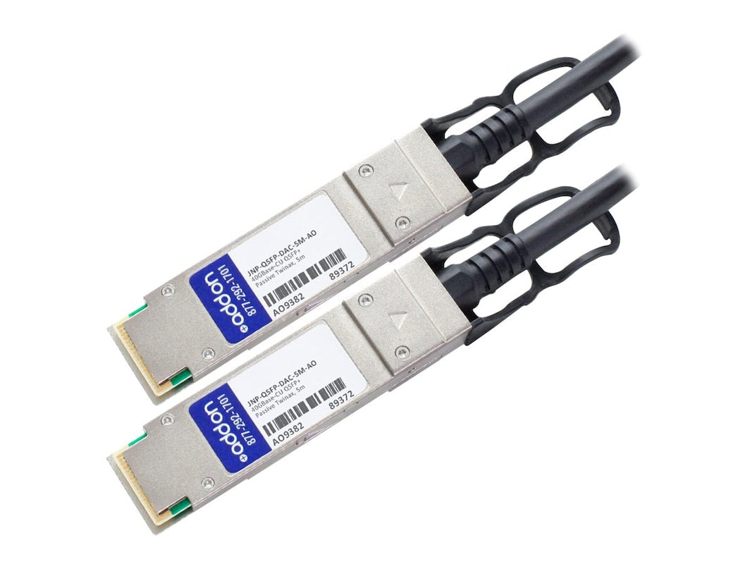 AddOn Juniper Networks Compatible TAA Compliant 40GBase-CU QSFP+ to QSFP+ Direct Attach Cable (Passive Twinax, 0.5m) JNP-QSFP-DAC-.5M-AO