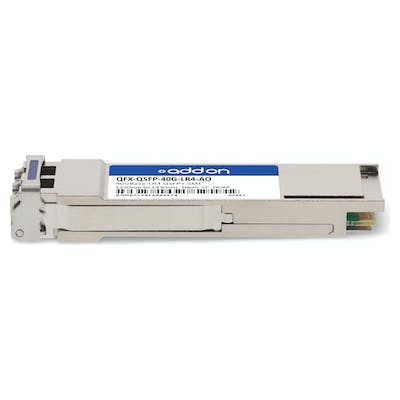 AddOn Juniper Networks QFX-QSFP-40G-LR4 Compatible TAA Compliant 40GBase-LR4 QSFP+ Transceiver (SMF, 1270nm to 1330nm, 10km, LC, DOM) QFX-QSFP-40G-LR4-AO