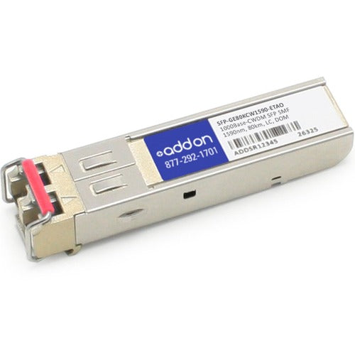 AddOn Juniper Networks SFP-GE80KCW1590-ET Compatible TAA Compliant 1000Base-CWDM SFP Transceiver (SMF, 1590nm, 80km, LC, DOM) SFP-GE80KCW1590-ETAO