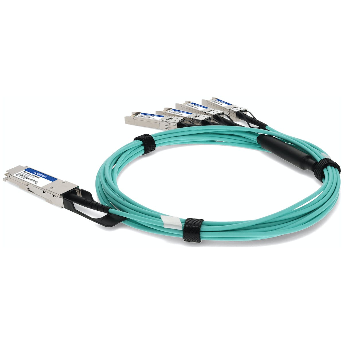 AddOn MSA and TAA Compliant 40GBase-AOC QSFP+ to 4xSFP+ Direct Attach Cable (850nm, MMF, 15m) QSFP-4SFP-AOC15M-AO