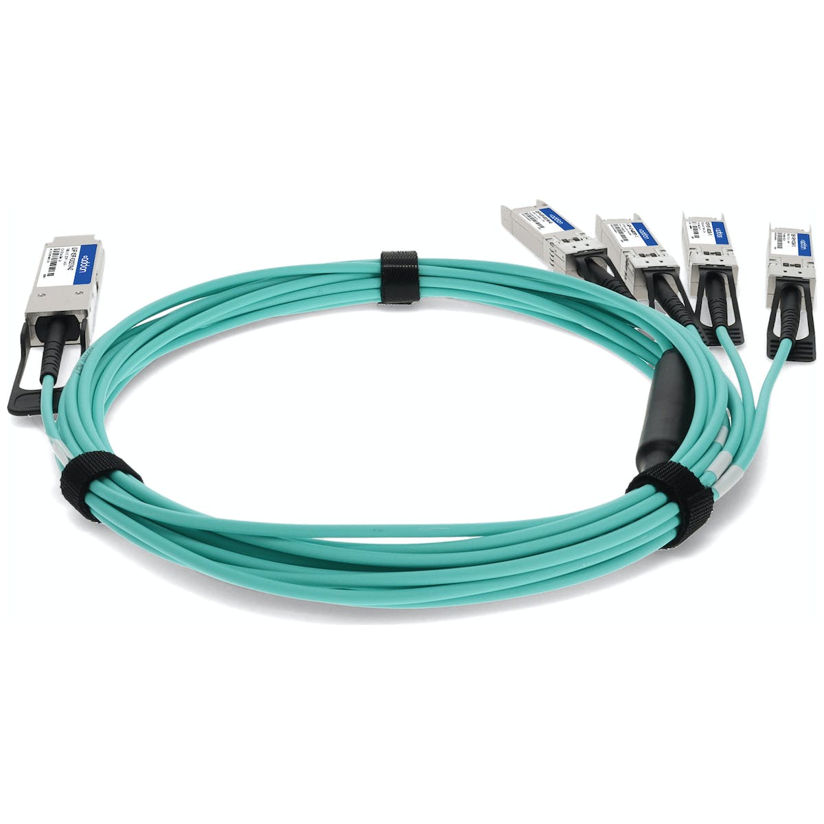 AddOn MSA and TAA Compliant 40GBase-AOC QSFP+ to 4xSFP+ Direct Attach Cable (850nm, MMF, 15m) QSFP-4SFP-AOC15M-AO