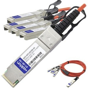 AddOn MSA and TAA Compliant 40GBase-AOC QSFP+ to 4xSFP+ Direct Attach Cable (850nm, MMF, 4m) QSFP-4SFP-AOC4M-AO