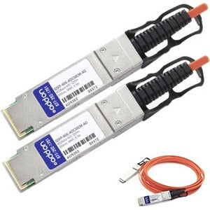 AddOn MSA and TAA Compliant 40GBase-AOC QSFP+ to QSFP+ Direct Attach Cable (850nm, MMF, 0.5m) QSFP-40G-AOC50CM-AO