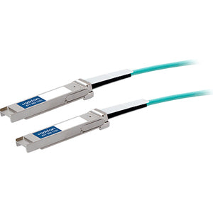 AddOn Mellanox MC2206310-015 Compatible TAA Compliant 40GBase-AOC QSFP+ to QSFP+ Direct Attach Cable (850nm, MMF, 15m) MC2206310-015-AO