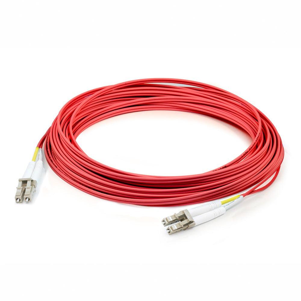 Addon Networks 40M Lc M/M Om4 Red Duplx 2-Strand Plenum Fibre Optic Cable Ofnr