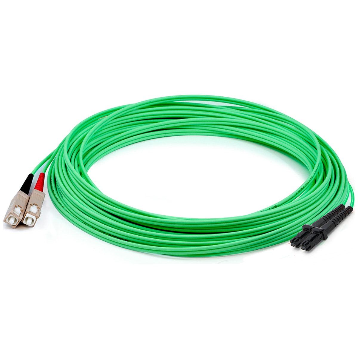 Addon Networks 4M Sc (Male) To Mt-Rj (Male) Green Om1 Duplex Fiber Ofnr (Riser-Rated) Patch Cable