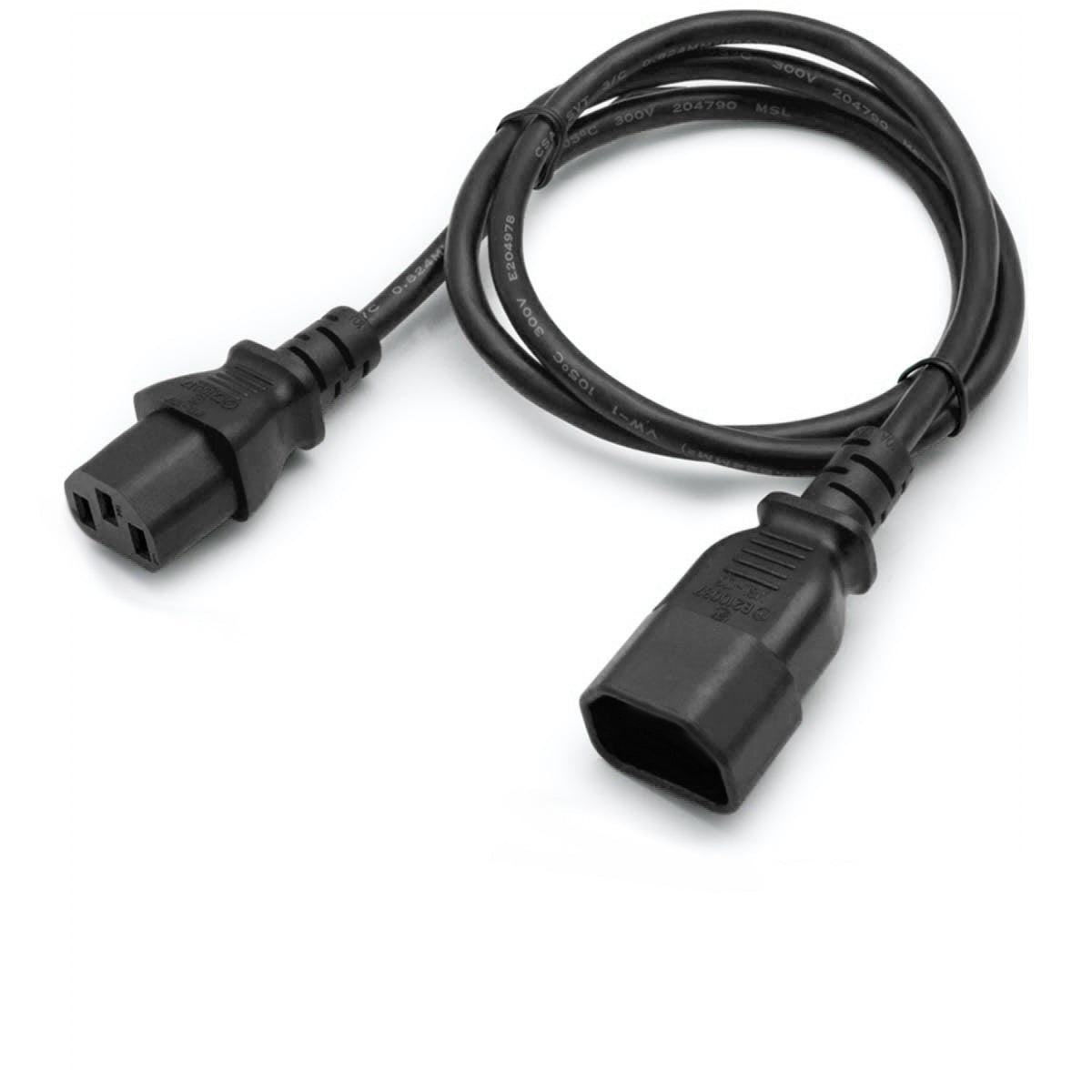 Addon Networks 5-15R/C14 Pwr Cbl Black 0.3 M Nema 5-15R C14 Coupler