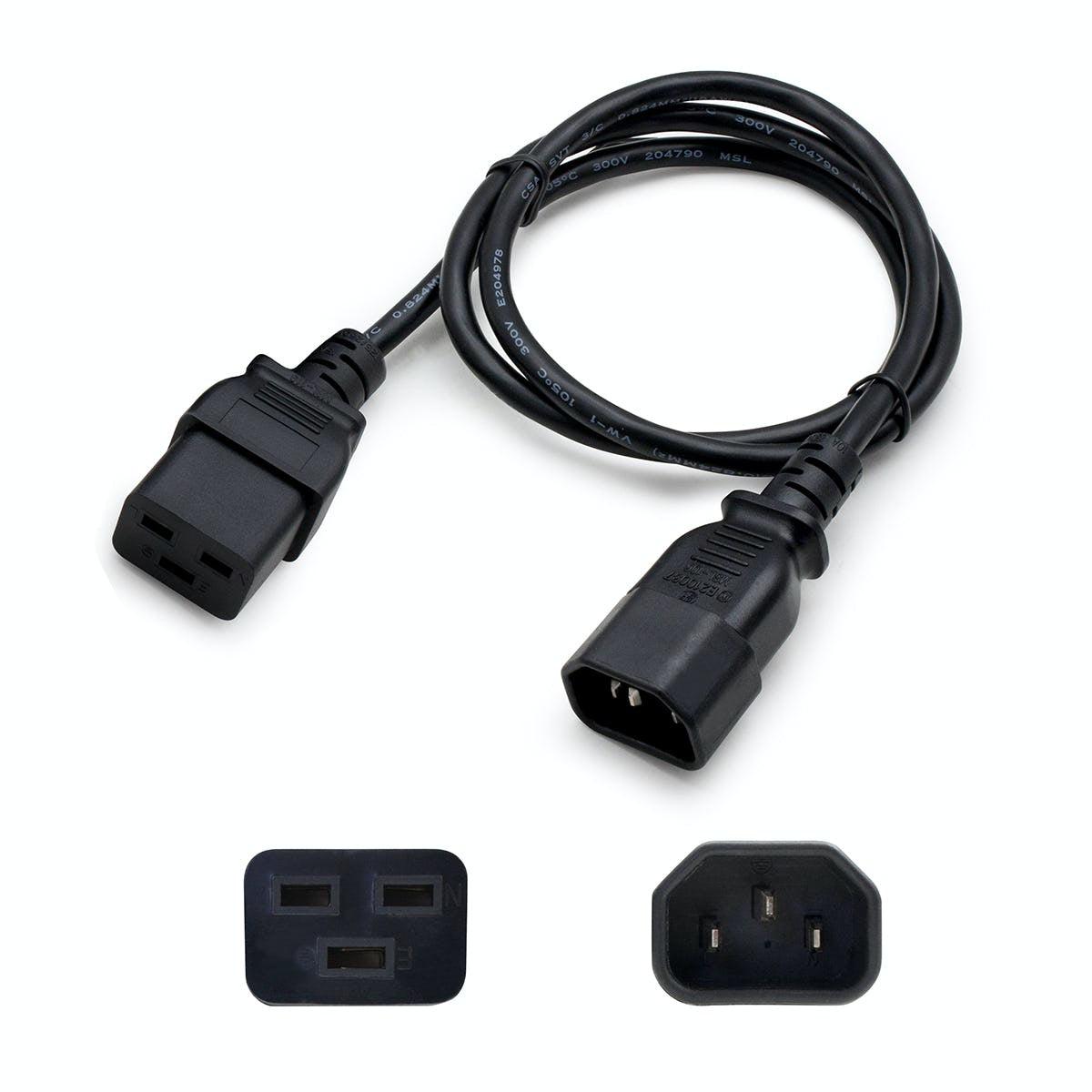 Addon Networks Add-C192C1414Awg4Ft Power Cable Black 1.22 M C19 Coupler C14 Coupler