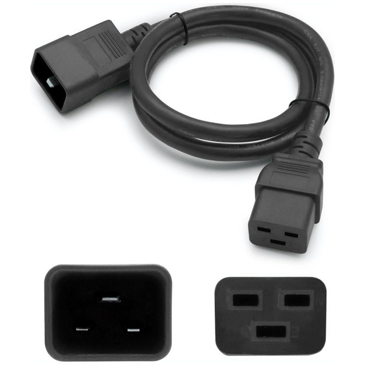 Addon Networks Add-C192C2012Awg10Ft Power Cable Black 3.05 M C19 Coupler C20 Coupler