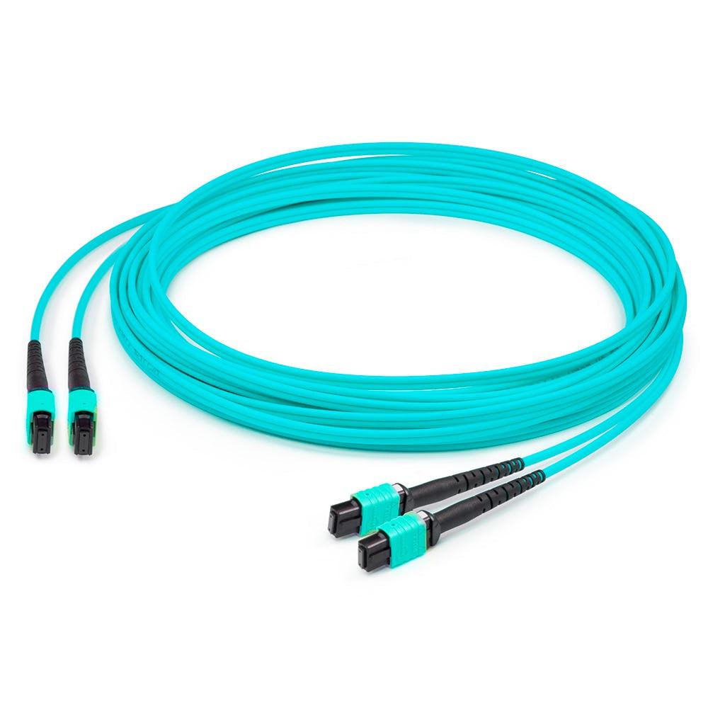 Addon Networks Add-Mpo-2Mpo1Mom4 Fibre Optic Cable 1 M 2X Mpo Lomm Om4 Aqua Colour