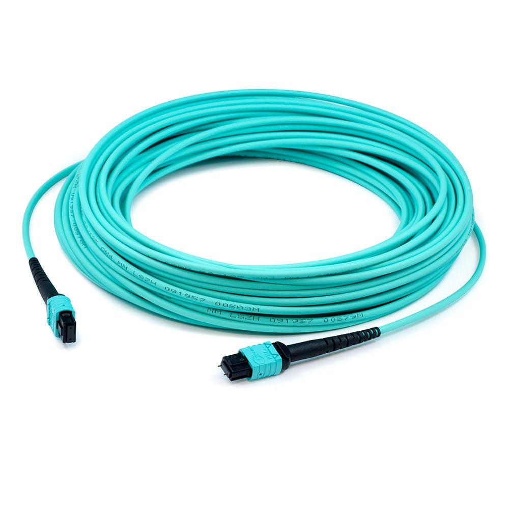 Addon Networks Add-Mpommpof-1M5Om4S Fibre Optic Cable 1 M 2X Mpo Ofnr Om4 Aqua Colour