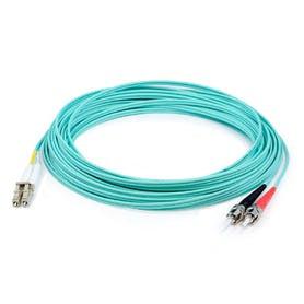 Addon Networks Add-St-Lc-0-3M5Om4 Fibre Optic Cable 0.3 M Ofnr Om4 Aqua Colour