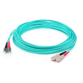 Addon Networks Add-St-Sc-0-5M5Om3 Fibre Optic Cable 0.5 M Ofnr Om3 Aqua Colour