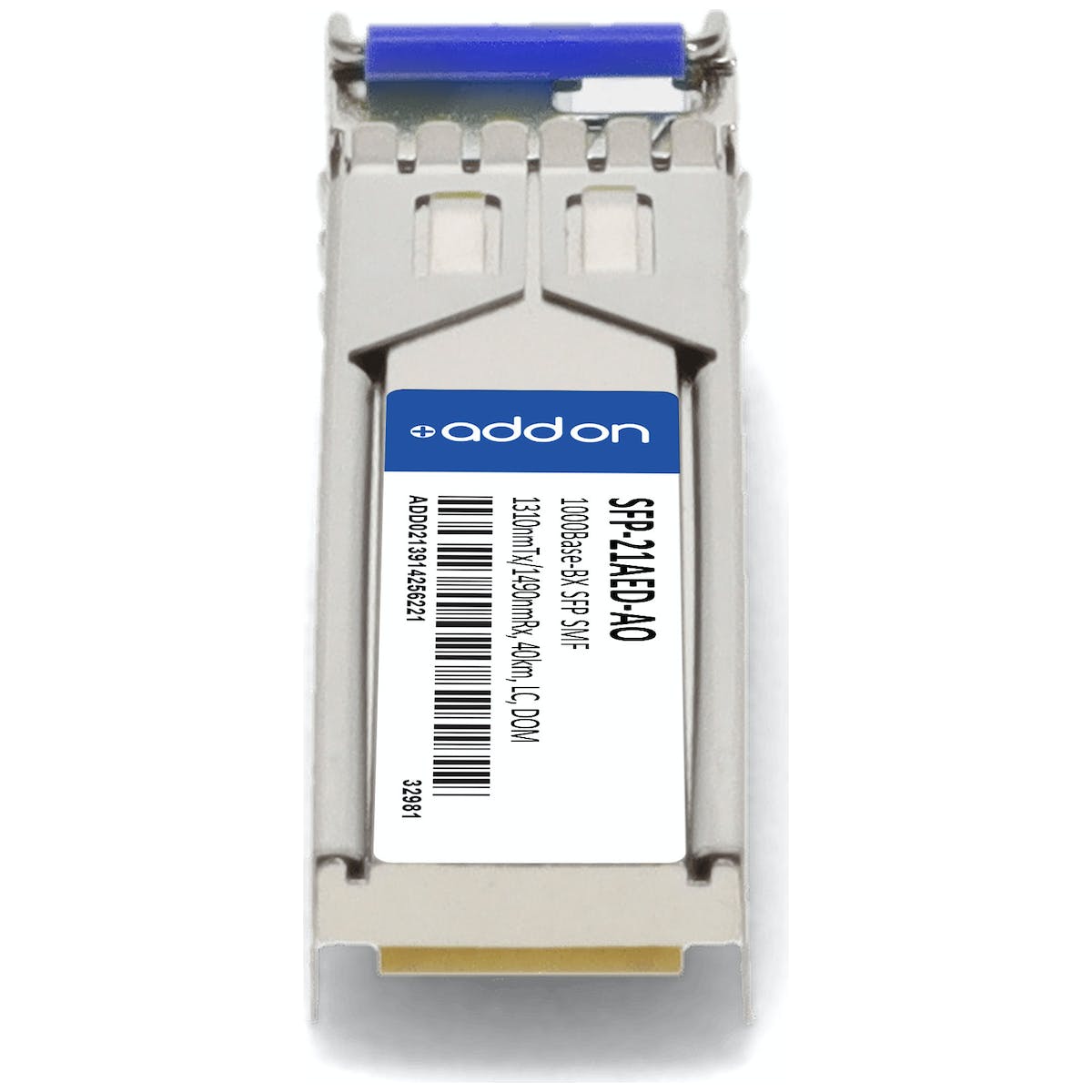 AddOn Rad SFP-21AED Compatible TAA Compliant 1000Base-BX SFP Transceiver (SMF, 1310nmTx/1490nmRx, 40km, LC, DOM) SFP-21AED-AO