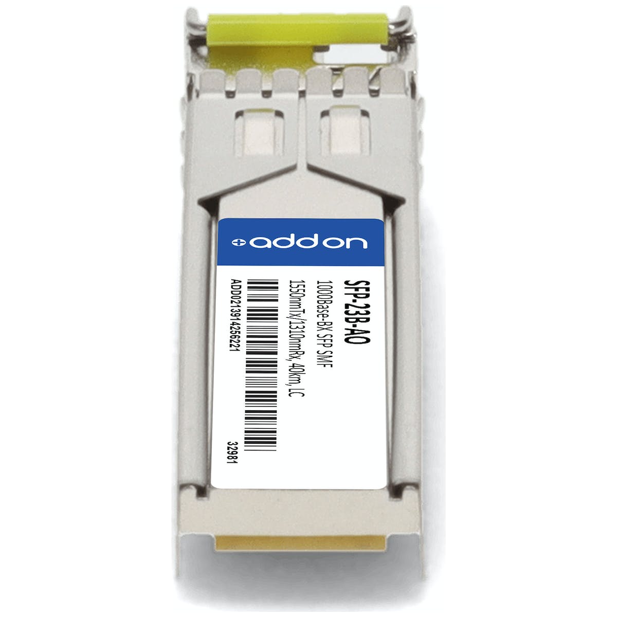AddOn Rad SFP-23B Compatible TAA Compliant 1000Base-BX SFP Transceiver (SMF, 1550nmTx/1310nmRx, 40km, LC) SFP-23B-AO