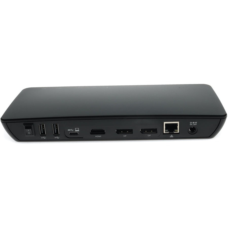AddOn USB 3.1 (C) to USB 3.1 (C) PD, 2x USB 3.0 (A), 2x USB 2.0 (A), USB 3.1 (C), HDMI 4K, 2x Displayport 4K, RJ-45, Audio, and Mic Black Docking Station HMDK318PD