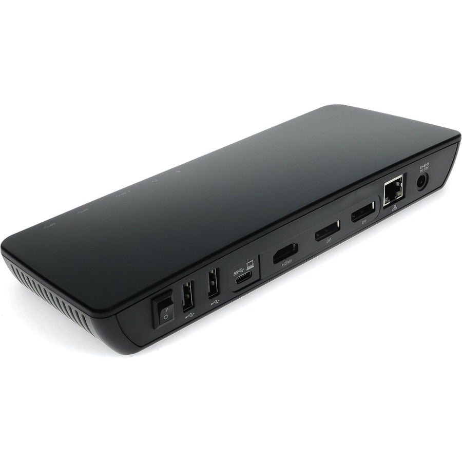 AddOn USB 3.1 (C) to USB 3.1 (C) PD, 2x USB 3.0 (A), 2x USB 2.0 (A), USB 3.1 (C), HDMI 4K, 2x Displayport 4K, RJ-45, Audio, and Mic Black Docking Station HMDK318PD