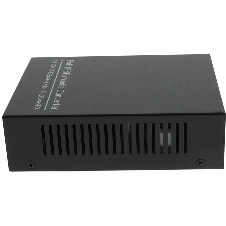 Addon Networks 1Gbs 1 Rj-45 To 1 Sfp Port Poe+ Network Media Converter 1000 Mbit/S Multi-Mode, Single-Mode