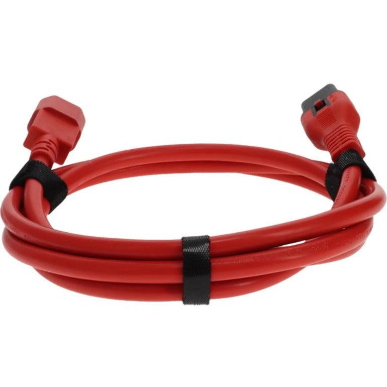 Addon Networks 6Ft C13 Female To C14 Male 14Awg 100-250V At 10A Red Power Adapter