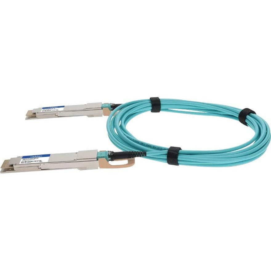 Addon Networks Aoc-O-O-400G-4M-Ao Infiniband Cable Osfp Aqua Colour, Silver