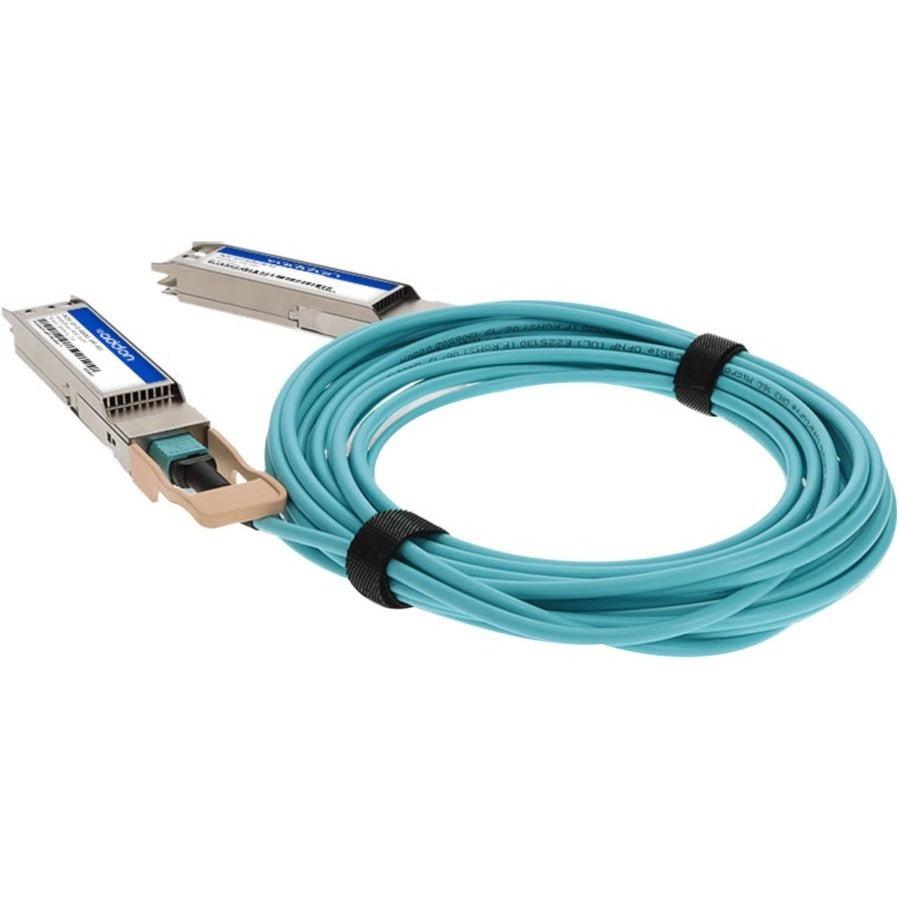 Addon Networks Aoc-O-O-400G-8M-Ao Infiniband Cable Osfp Aqua Colour, Silver