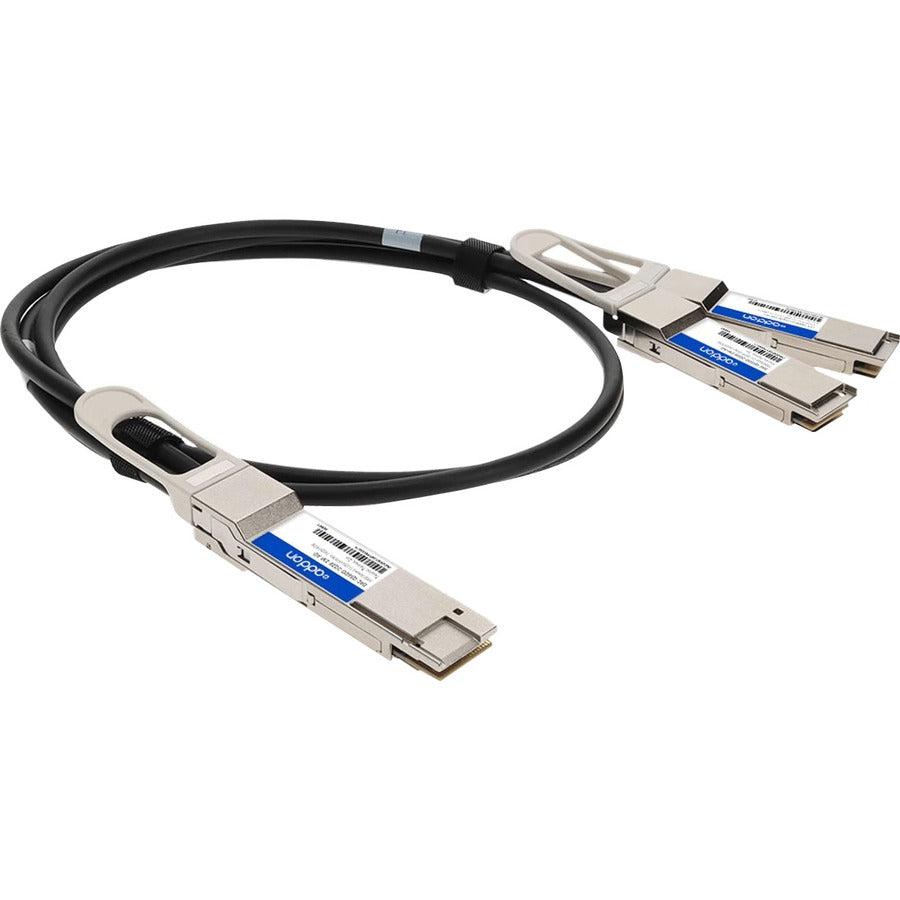 Addon Networks Dac-Q56Dd-2Q28-2M-Ao Infiniband Cable 2Xqsfp28 Qsfp-Dd Black, Silver