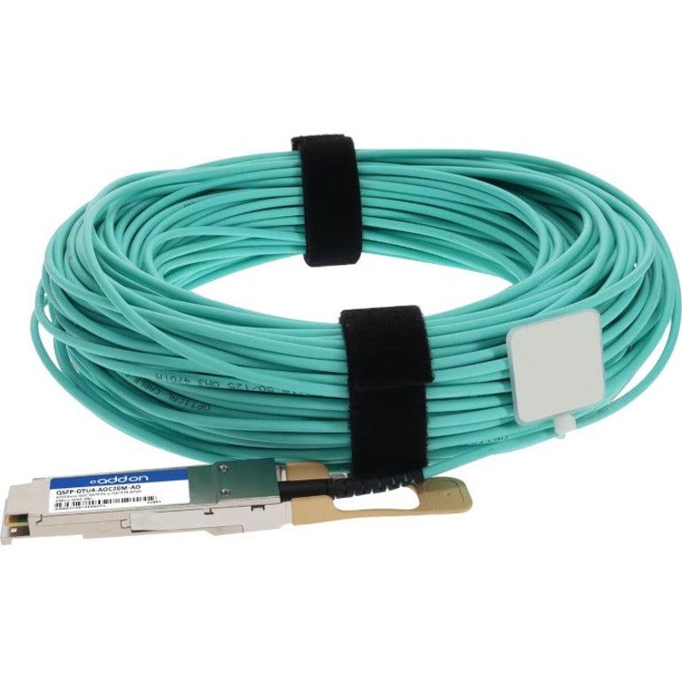 Addon Networks Qsfp-Otu4-Aoc20M-Ao Infiniband Cable 20 M Qsfp28 Turquoise