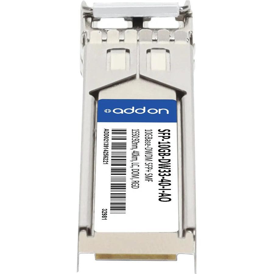 Addon Networks Sfp-10Gb-Dw33-40-I-Ao Network Transceiver Module Fiber Optic 10000 Mbit/S Sfp+ 1550.92 Nm