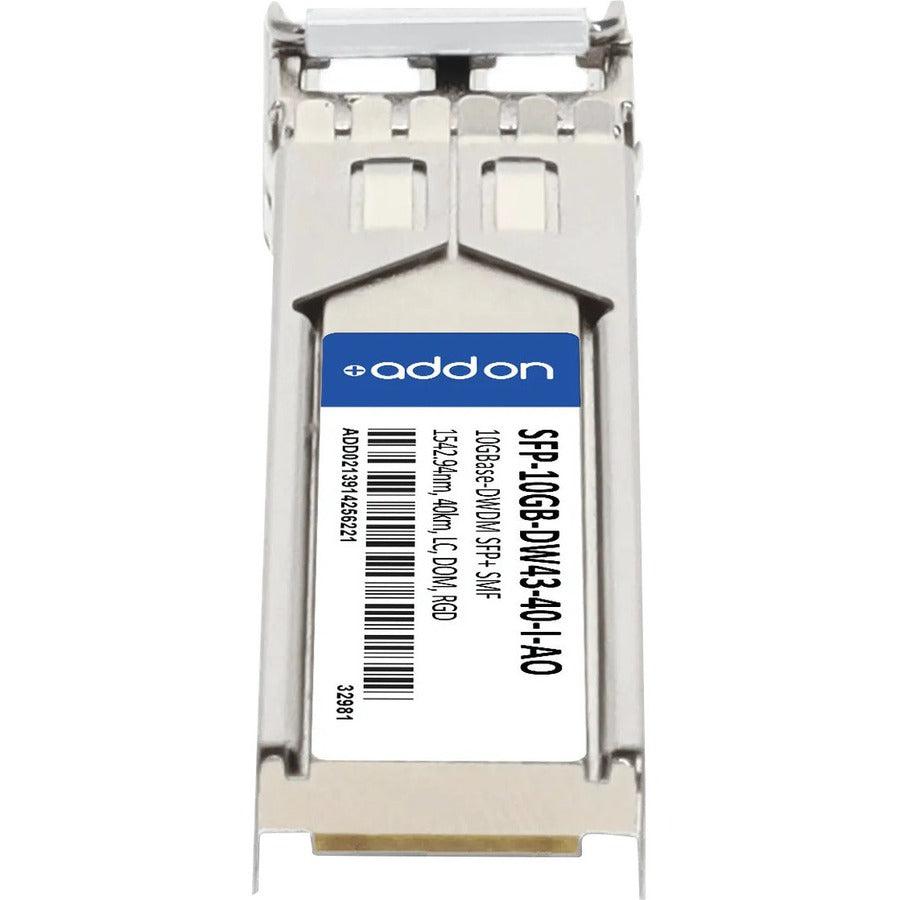 Addon Networks Sfp-10Gb-Dw43-40-I-Ao Network Transceiver Module Fiber Optic 10000 Mbit/S Sfp+ 1542.94 Nm