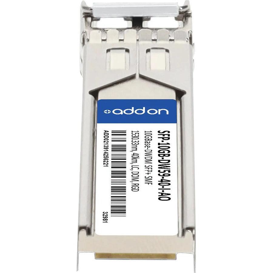 Addon Networks Sfp-10Gb-Dw59-40-I-Ao Network Transceiver Module Fiber Optic 10000 Mbit/S Sfp+ 1530.33 Nm