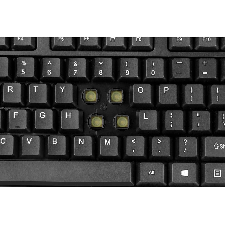 Adesso Antimicrobial Wireless Desktop Keyboard and Mouse WKB-1320CB