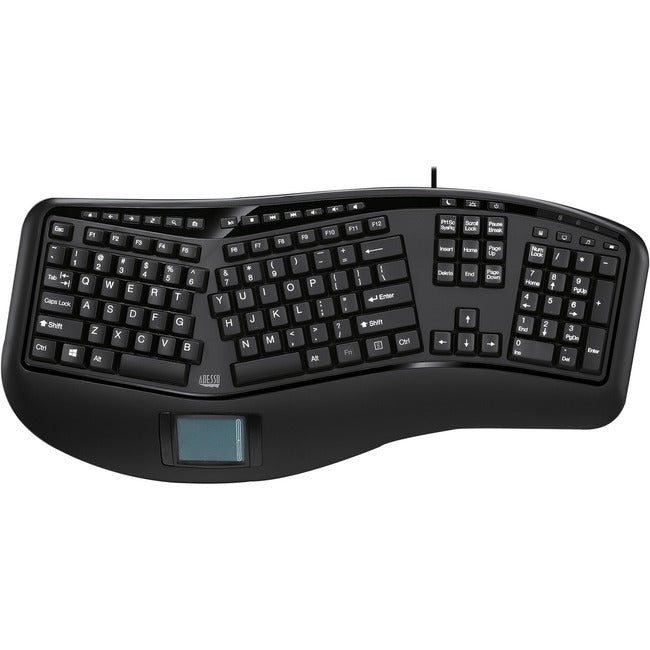 Adesso Tru-Form Ergonomic Touchpad Keyboard AKB-450UB
