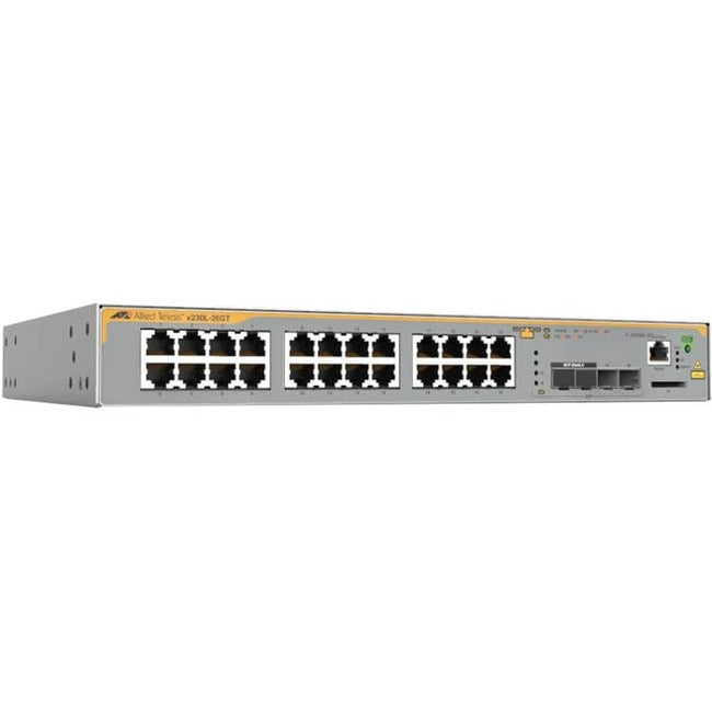 Allied Telesis L3 Switch with 24 x 10/100/1000T Ports and 2 x 100/1000X SFP Ports AT-X230L-26GT-10