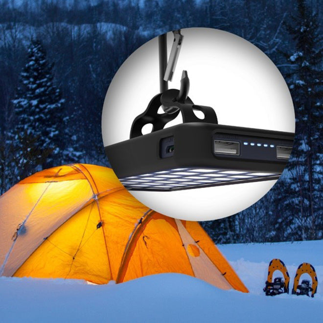 Aluratek 8,000mAh Dual USB 2.1A Power Bank with 32 LED Lantern APBQ08F