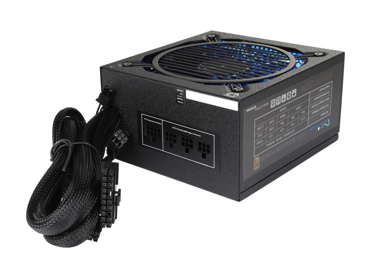 Apevia Signature Atx-Sn1050W 1050W 80 Plus Bronze Atx12V V2.3 Power Supply