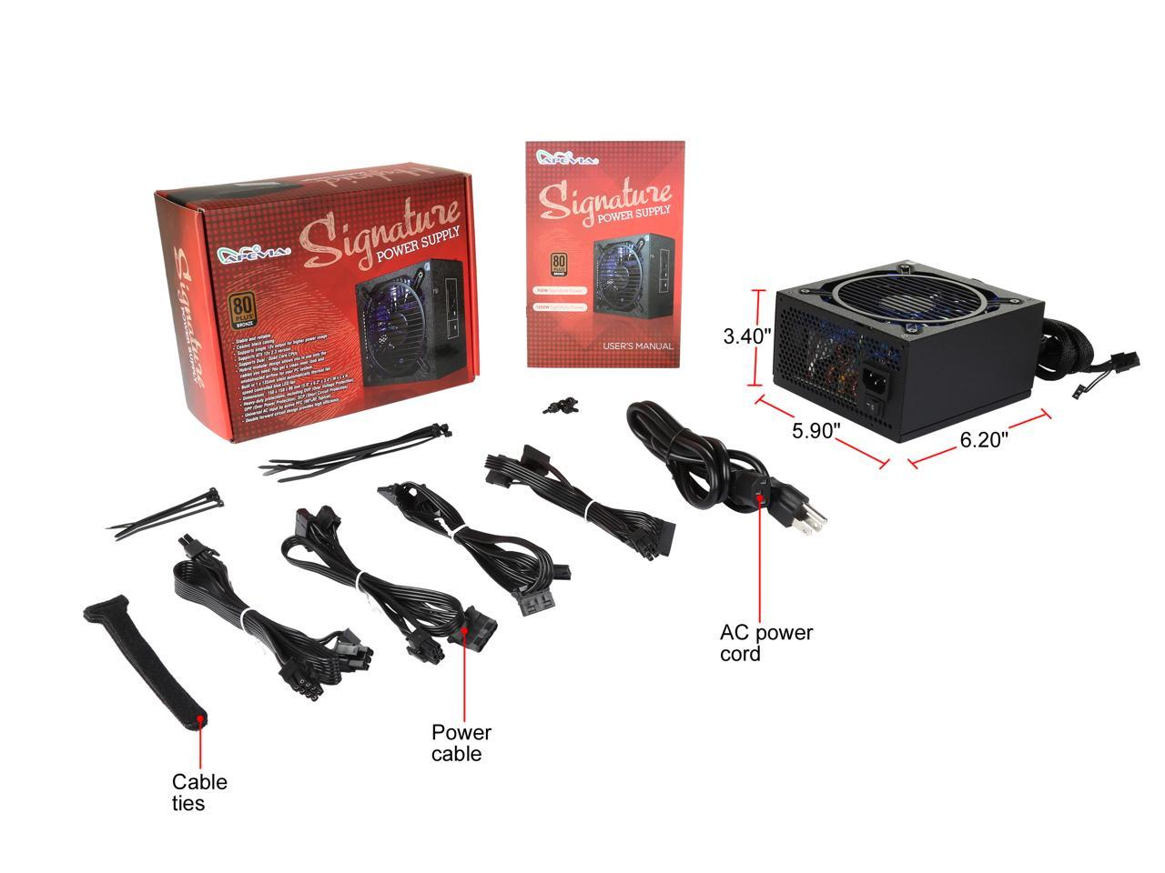 Apevia Signature Atx-Sn900W 900W 80 Plus Bronze Atx12V V2.3 Power Supply