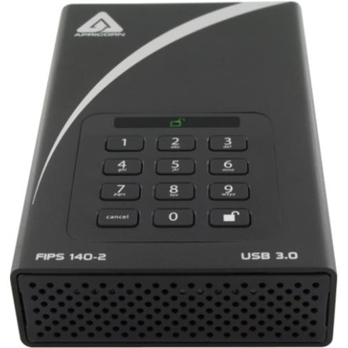 Apricorn Aegis Padlock DT 16 TB Hard Drive - External - TAA Compliant ADT-3PL256F-16TB