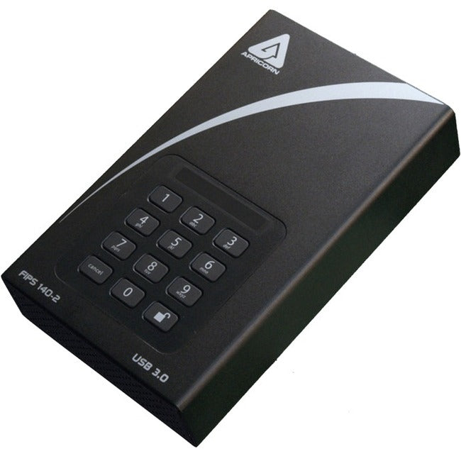 Apricorn Aegis Padlock Dt Fips Adt-3Pl256F-4000 4 Tb Desktop Hard Drive - 3.5" External - Black