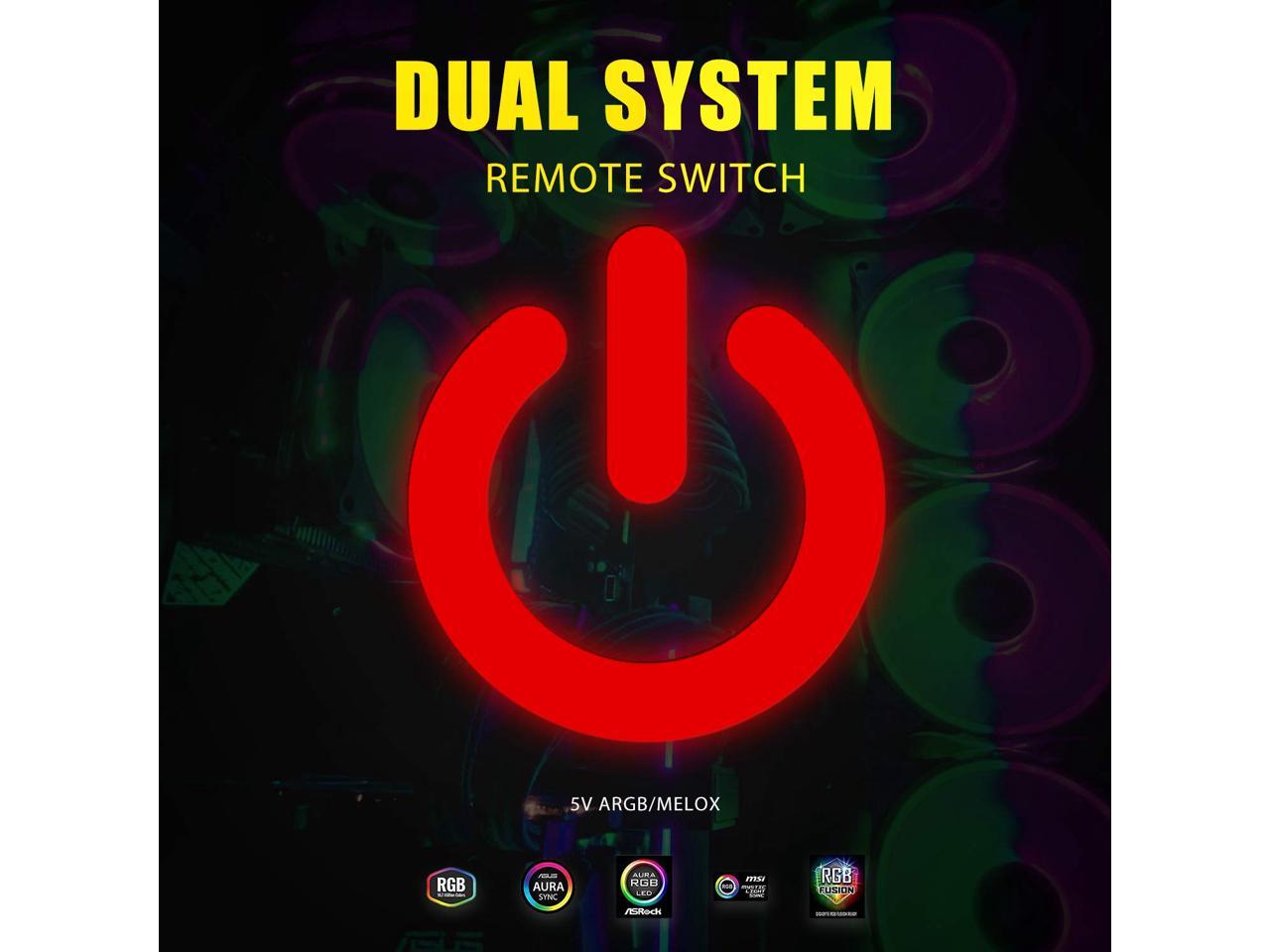 Asiahorse Fs-9002 120Mm Argb Bearing Case/Radiator White Case Fan(In And Outside Light Efect) With 5V Motherboard Sync/Analog Pwm Hub (3Pack)-Black