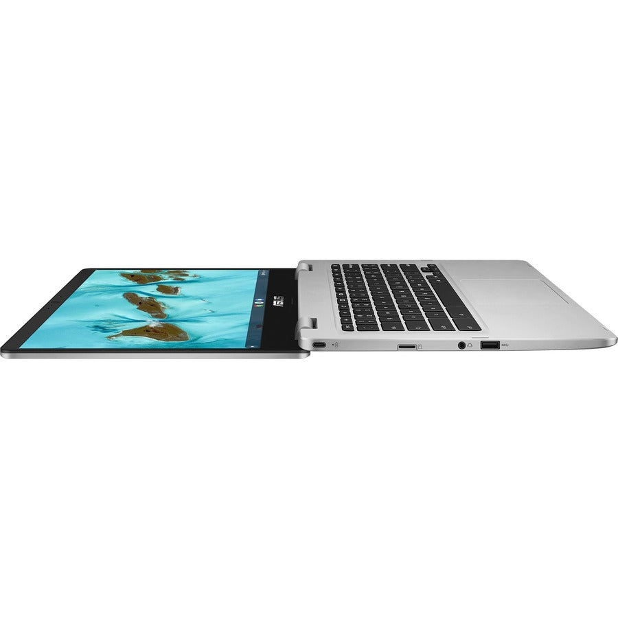 Asus Chromebook C424 C424MA-WH44F 14 Chromebook - Full HD - Intel Celeron N4020 - 4 GB - 64 GB Flash Memory - Silver"
